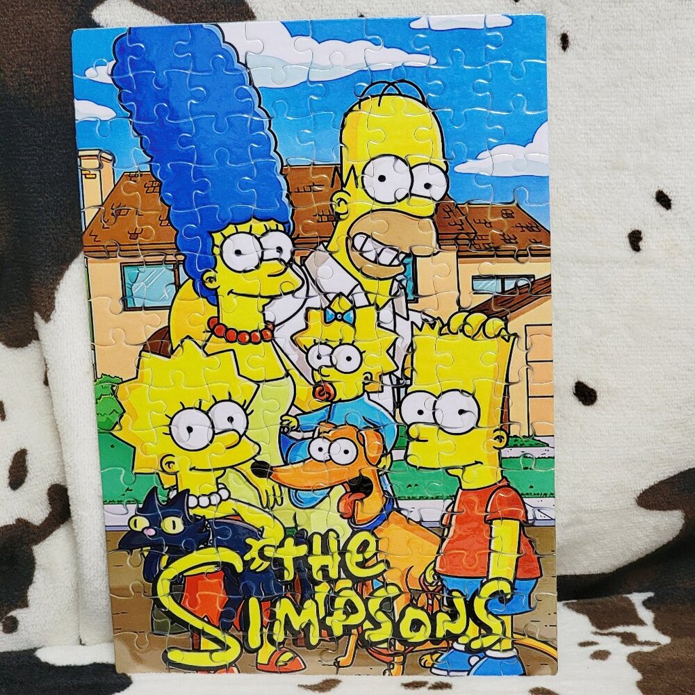 The Simpsons Cartoon 120 Piece Custom Handmade Jigsaw Puzzle